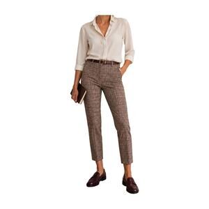 Jules & Leopold Gingham Ankle Pants Size S Cropped Career Preppy Chic